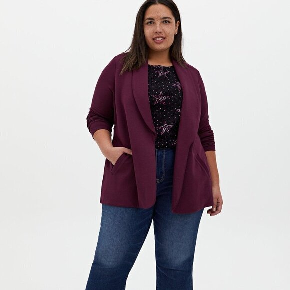 NWT TORRID | Knit Tie Waist Blazer Cardigan | Sz. 00/M/10 - Picture 1 of 10